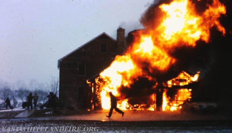 Garage/house fire off of Newcomen Road, Charlestown Township. Photo courtesy of Gary Long.